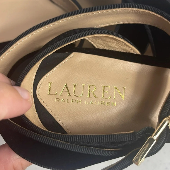 Lauren by Ralph Lauren women’s Velvet/Suede Sasha Sandals Platform Sz 11 - Picture 8 of 12